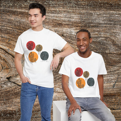 Retro Boho Cactus T-Shirt — Abstract Desert Tee