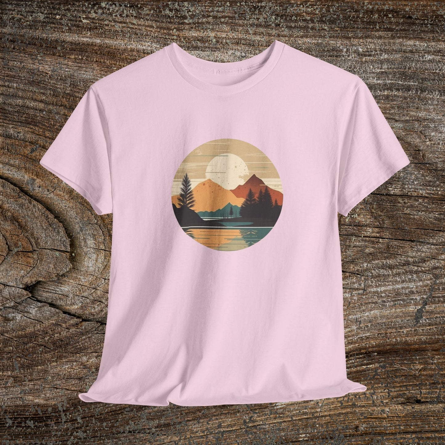 Rustic Mountain Landscape TShirt - Nature Lover Gift