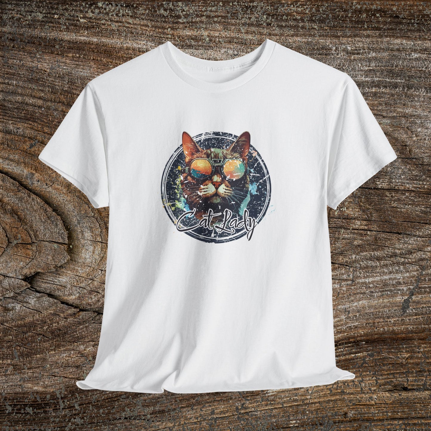 Retro Cat Lady T-Shirt — Funny Cat Lover Gift