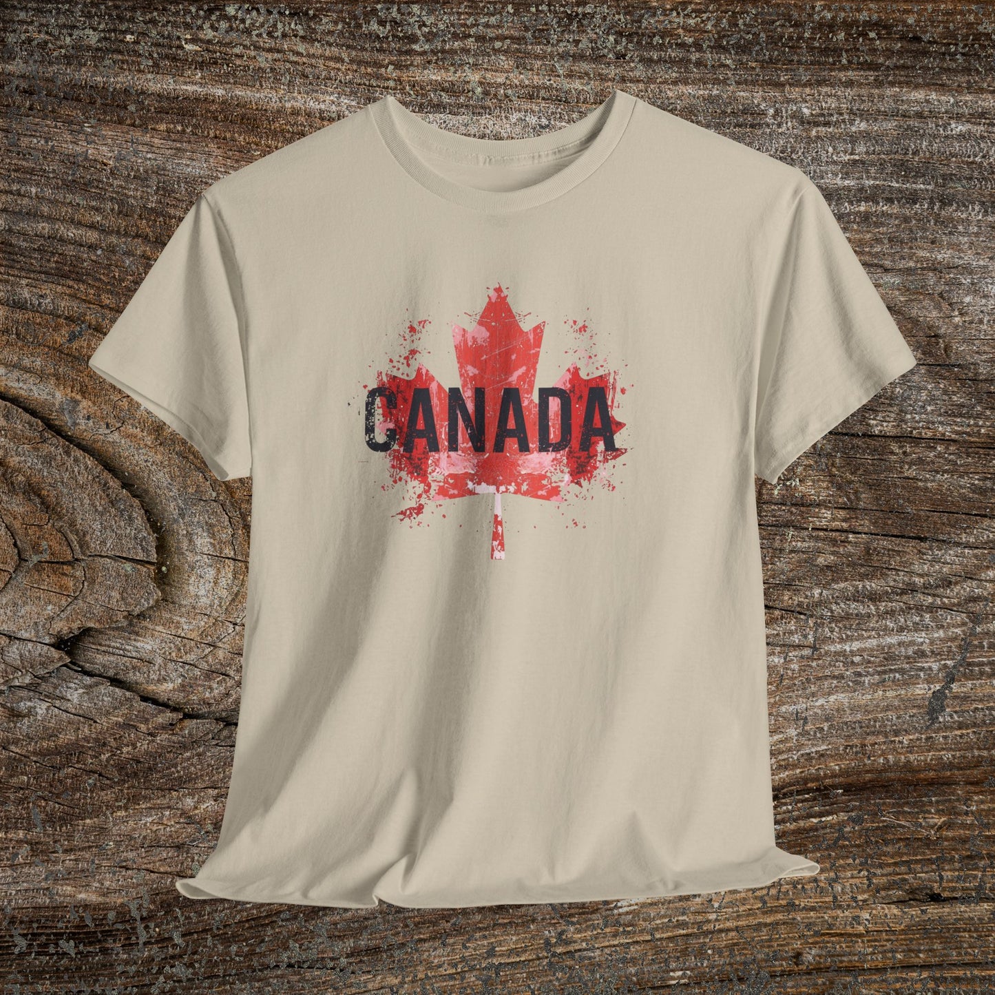 Grunge Canada T-Shirt — Distressed Maple Leaf Tee