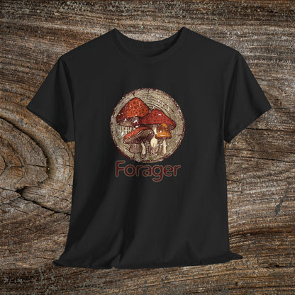 Foraging Mushroom Tee — Retro Grunge Forager Gift