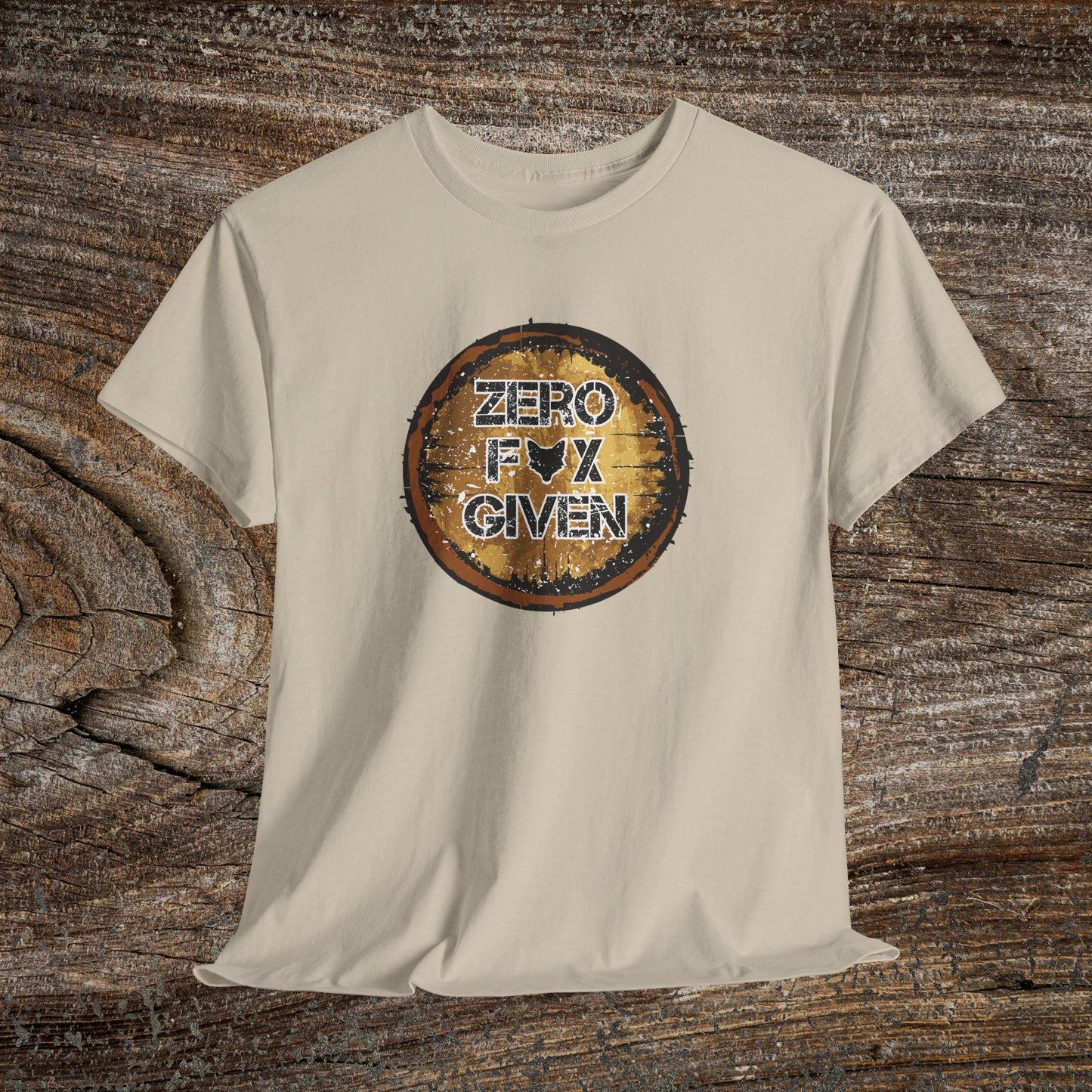 Grunge Fox Quote TShirt -  "Zero Fox Given" - Nature Lover Gift
