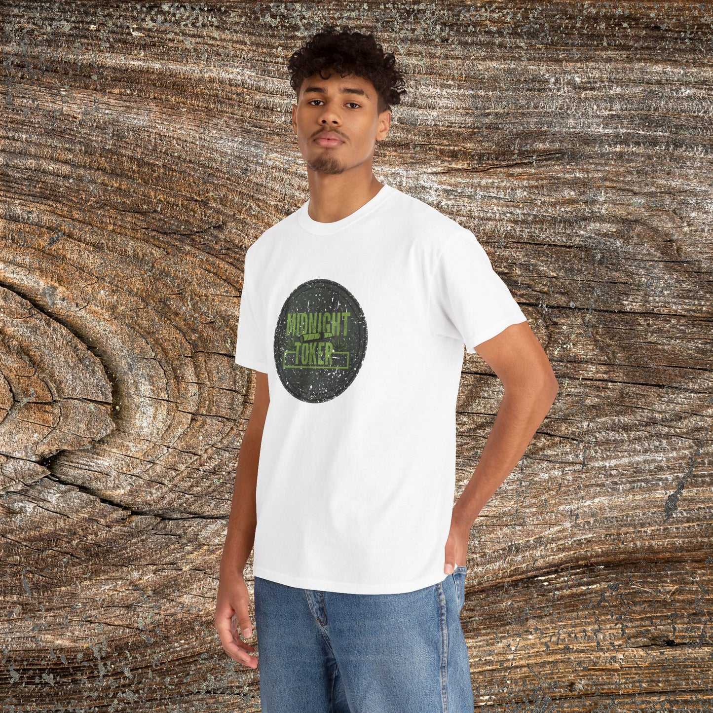 Grunge Weed 420 TShirt - "Midnight Toker" - Retro Marijuana Stoner Gift