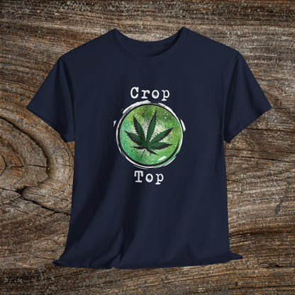 Grunge Weed Leaf 420 TShirt - "Crop Top" - Retro Weed Marijuana Stoner Gift