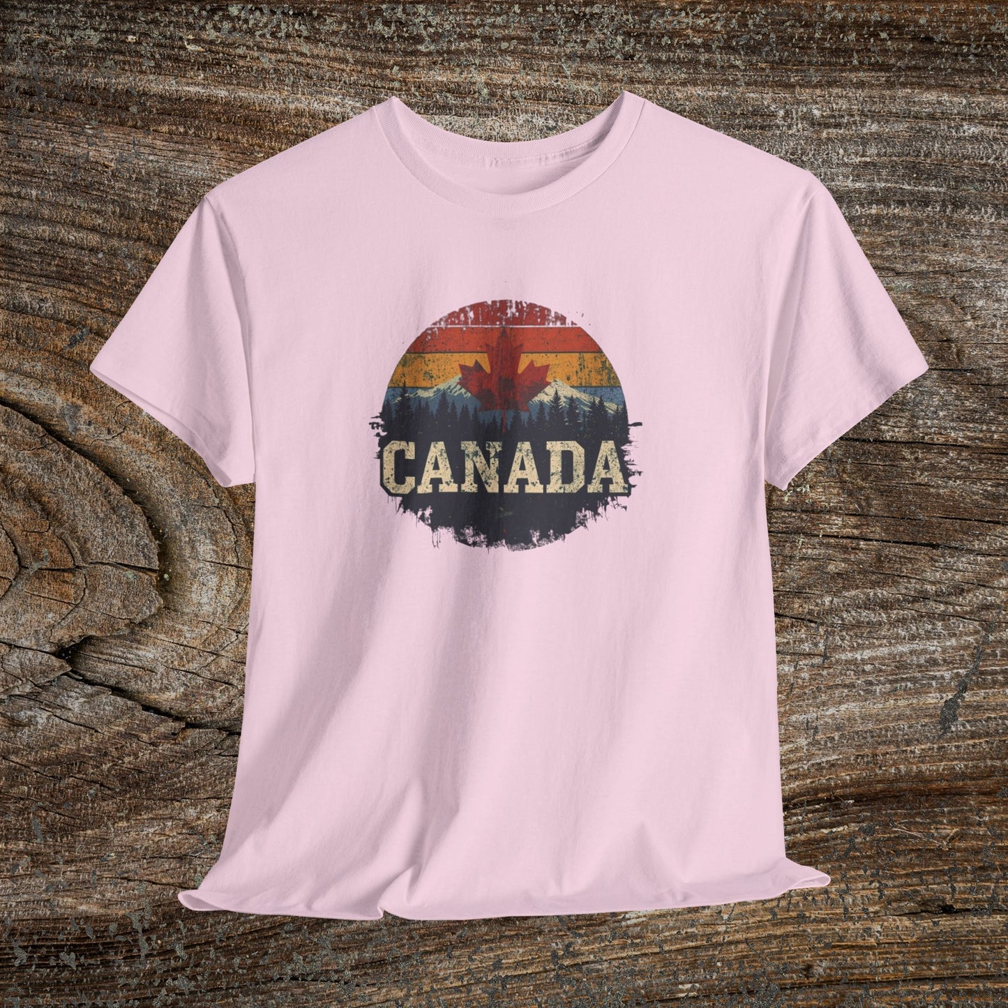 Rustic Canadian Maple Leaf T-Shirt — Distressed Canada Tee