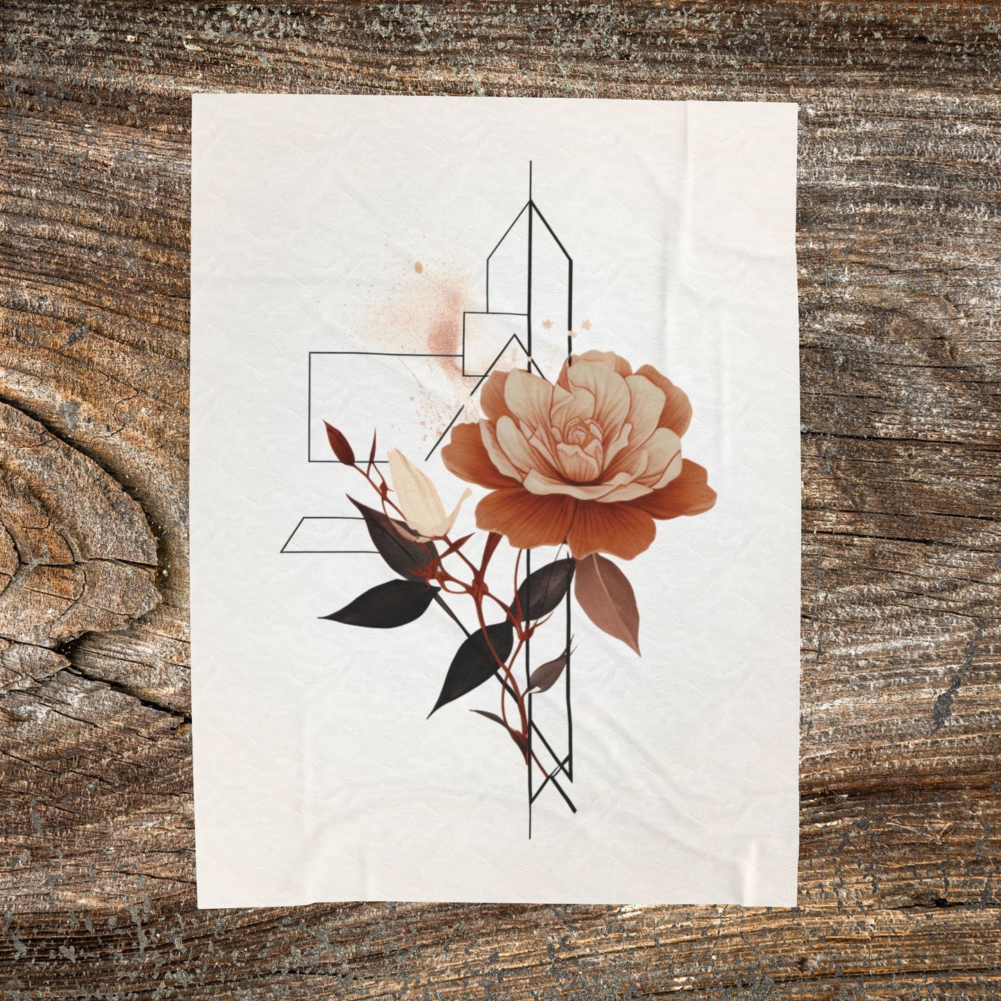 Vintage Flower Blanket — Cozy Retro Boho Throw