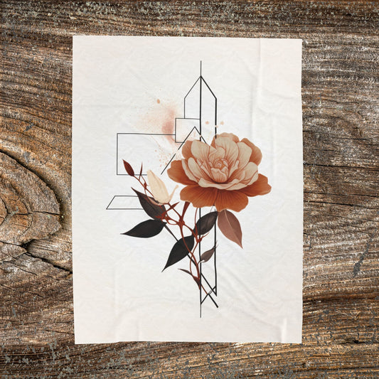Vintage Flower Blanket — Cozy Retro Boho Throw