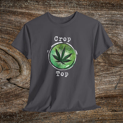 Grunge Weed Leaf 420 TShirt - "Crop Top" - Retro Weed Marijuana Stoner Gift