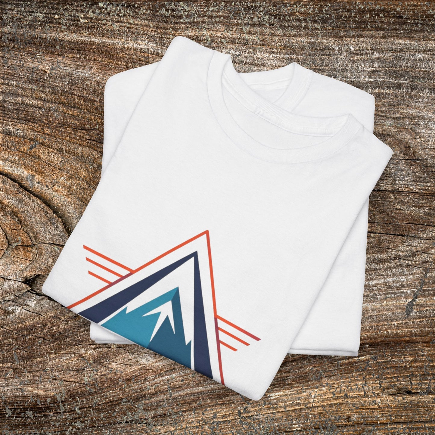 Retro Abstract Mountain TShirt - Trendy Mountain Landscape Shirt