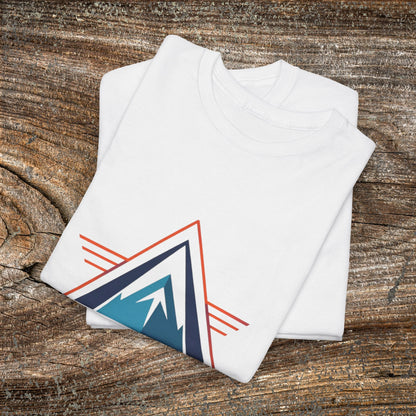Retro Abstract Mountain TShirt - Trendy Mountain Landscape Shirt