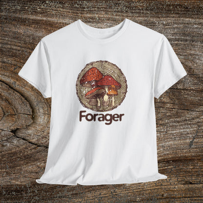 Foraging Mushroom Tee — Retro Grunge Forager Gift