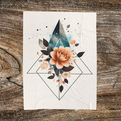 Vintage Flower Blanket — Cozy Retro Boho Throw