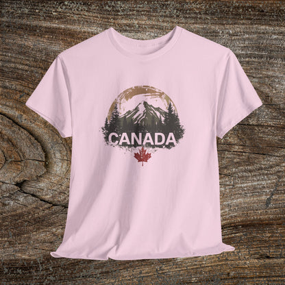 Rustic Canadian Landscape T-Shirt — Distressed Canada Tee