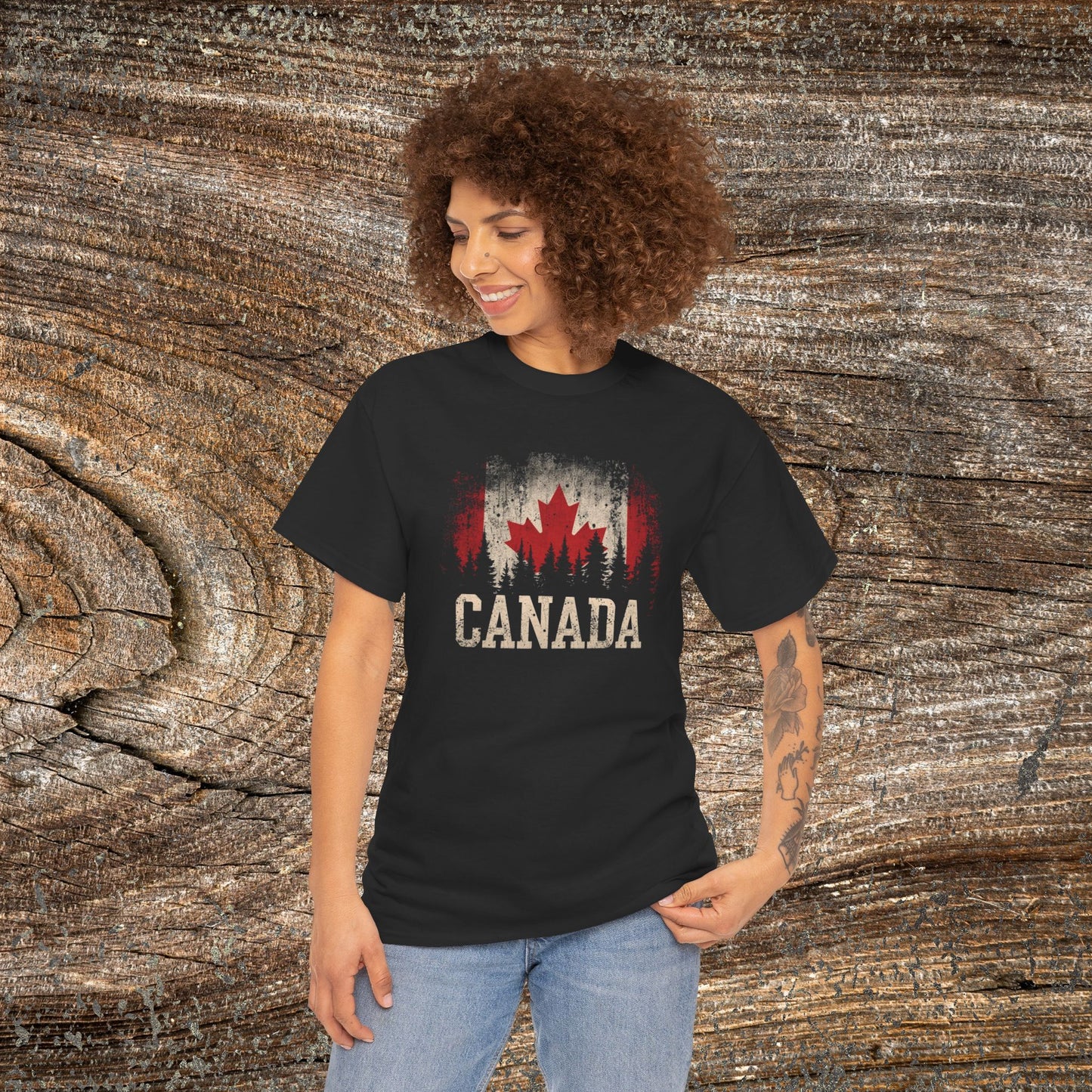 Grunge Canada T-Shirt — Vintage Maple Leaf Tee