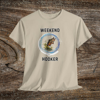 Retro 'Weekend Hooker' Fishing T-Shirt — Funny Grunge Angler Gift