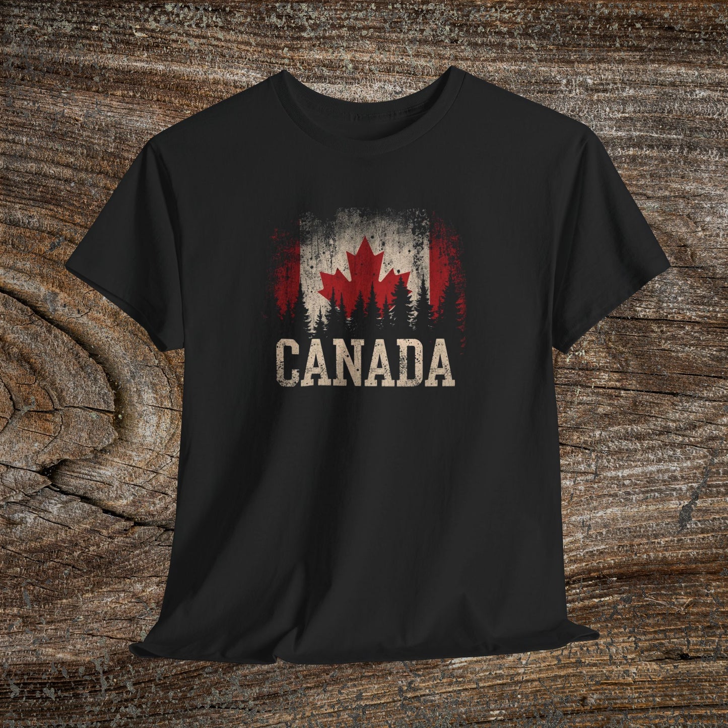 Grunge Canada T-Shirt — Vintage Maple Leaf Tee