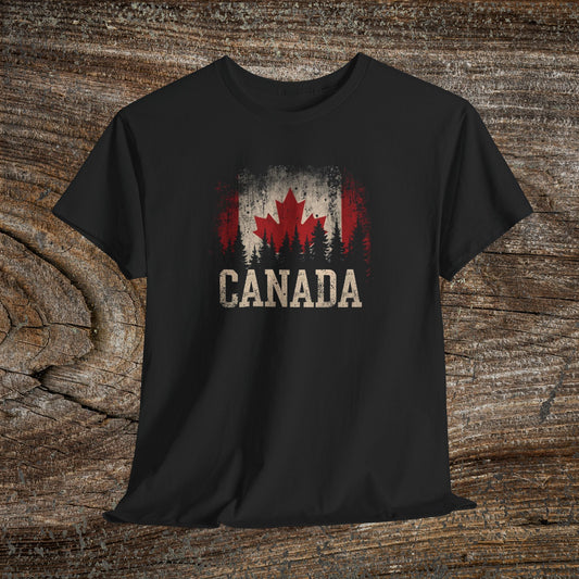Grunge Canada T-Shirt — Vintage Maple Leaf Tee