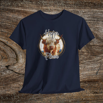 Heifer Please Retro Grunge Cow T-Shirt — Boho Funny Farm Animal Tee