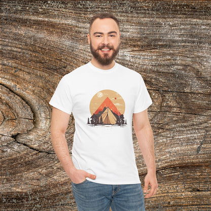 Camping Sunset T-Shirt — Mountain Tent Adventure Tee
