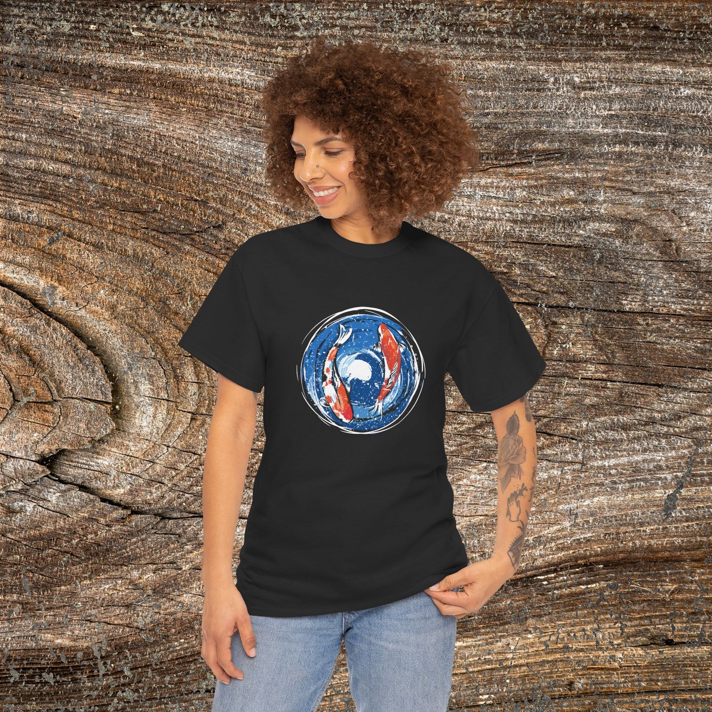 Retro Koi Fish T-Shirt — Grunge Japanese Carp Tee