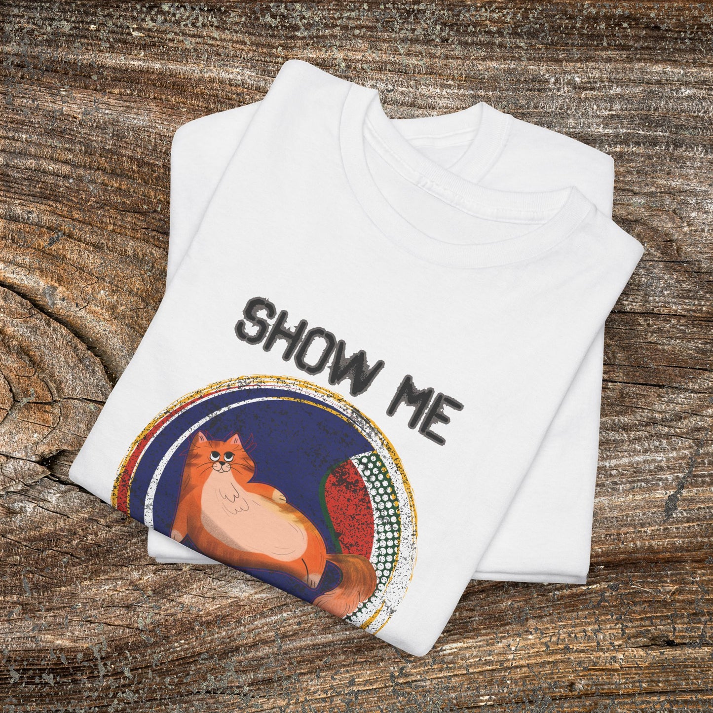 Funny Grunge Cat T-Shirt — "Show Me Your Kitties"