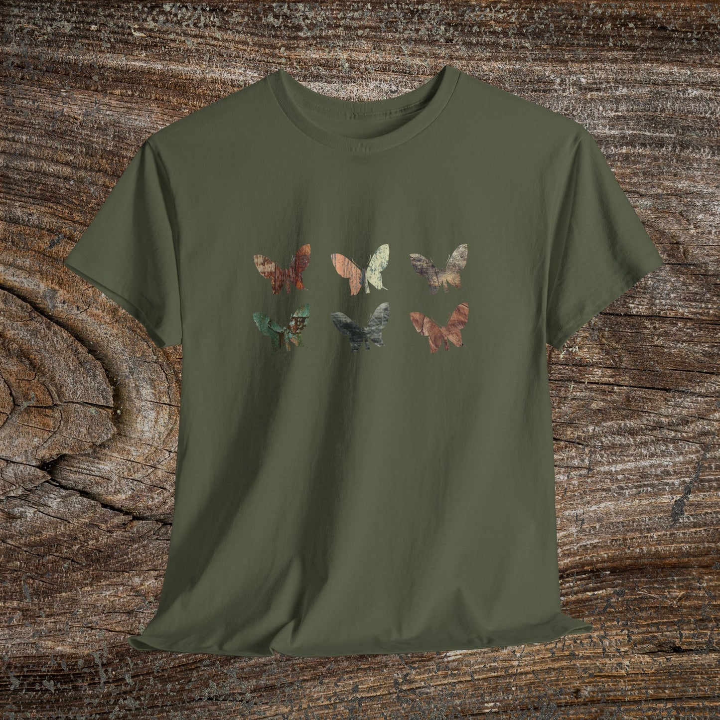 Rustic Butterfly T-Shirt — Nature Lover Gift