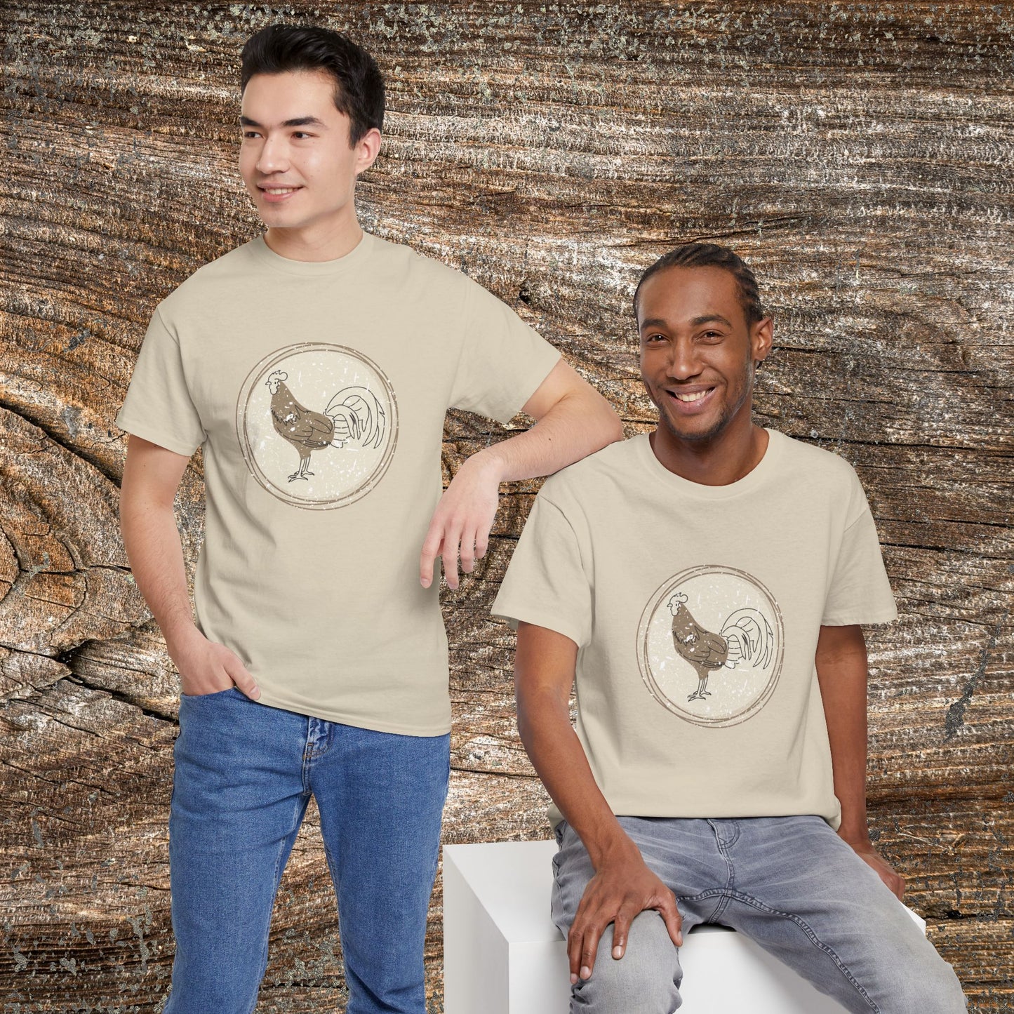 Boho Retro Chicken T-Shirt — Vintage Farmhouse Chicken Tee