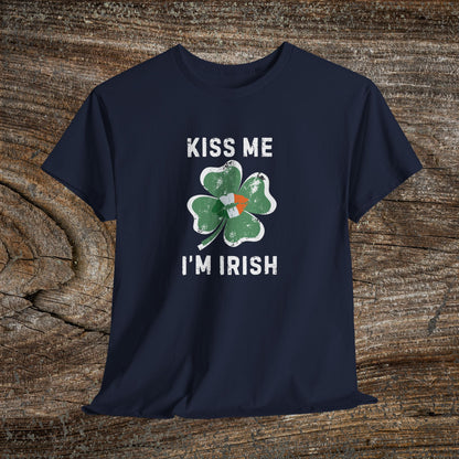 Kiss Me I'm Irish Shamrock Tee | St. Patrick's Day Clover Shirt