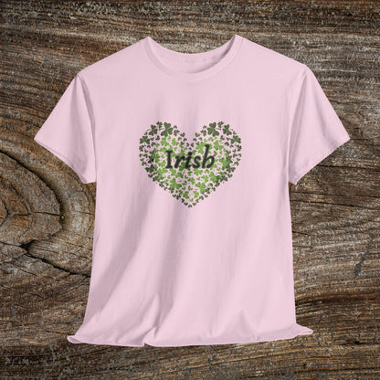 Irish Shamrock Heart T-Shirt | St. Patrick's Day Clover Shirt