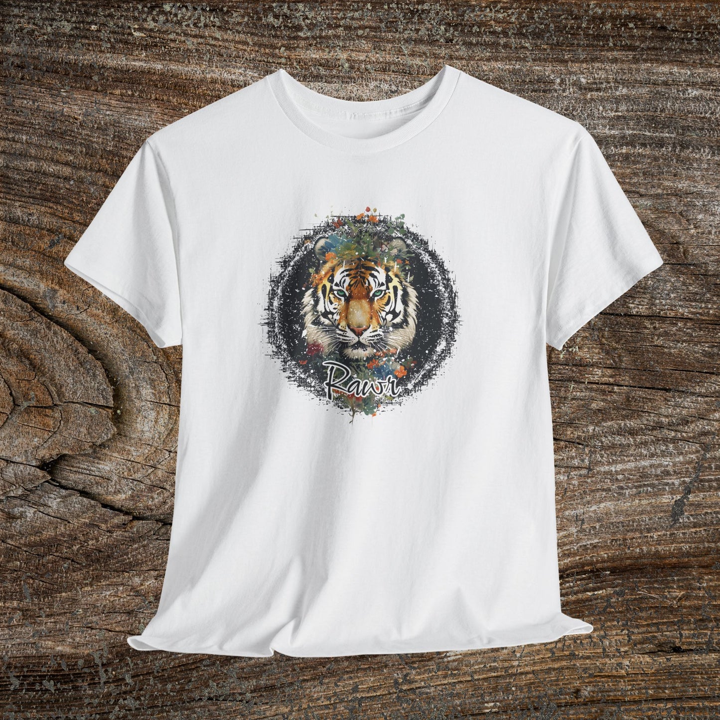 Vintage "Rawr" Tiger T-Shirt — Retro Tiger Graphic Tee