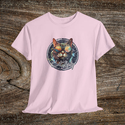Retro Cat Lady T-Shirt — Funny Cat Lover Gift
