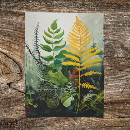 Botanical Abstract Blanket — Soft Floral Throw
