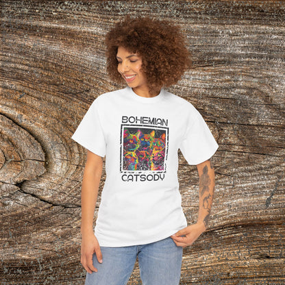 Retro Bohemian Catsody T-Shirt — Funny Vintage Cat Graphic Tee