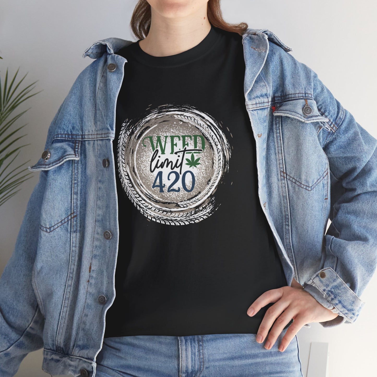 Grunge Weed 420 TShirt - "Weed Limit 420" - Retro Marijuana Stoner Gift