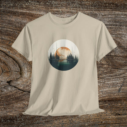 Retro Boho Mountain T-Shirt — Abstract Mountain Landscape, Nature Lover Gift