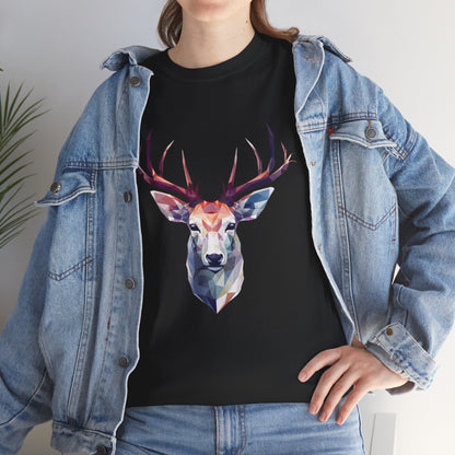Geometric Abstract Deer T-Shirt — Modern Minimalist Deer Tee