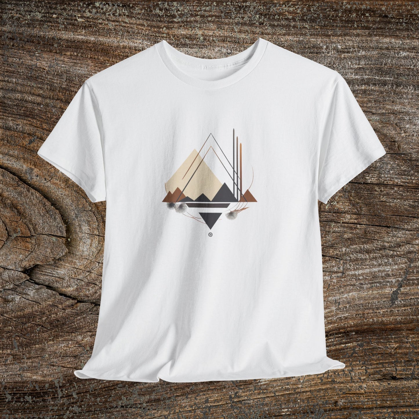 Retro Abstract Mountain Landscape T-Shirt