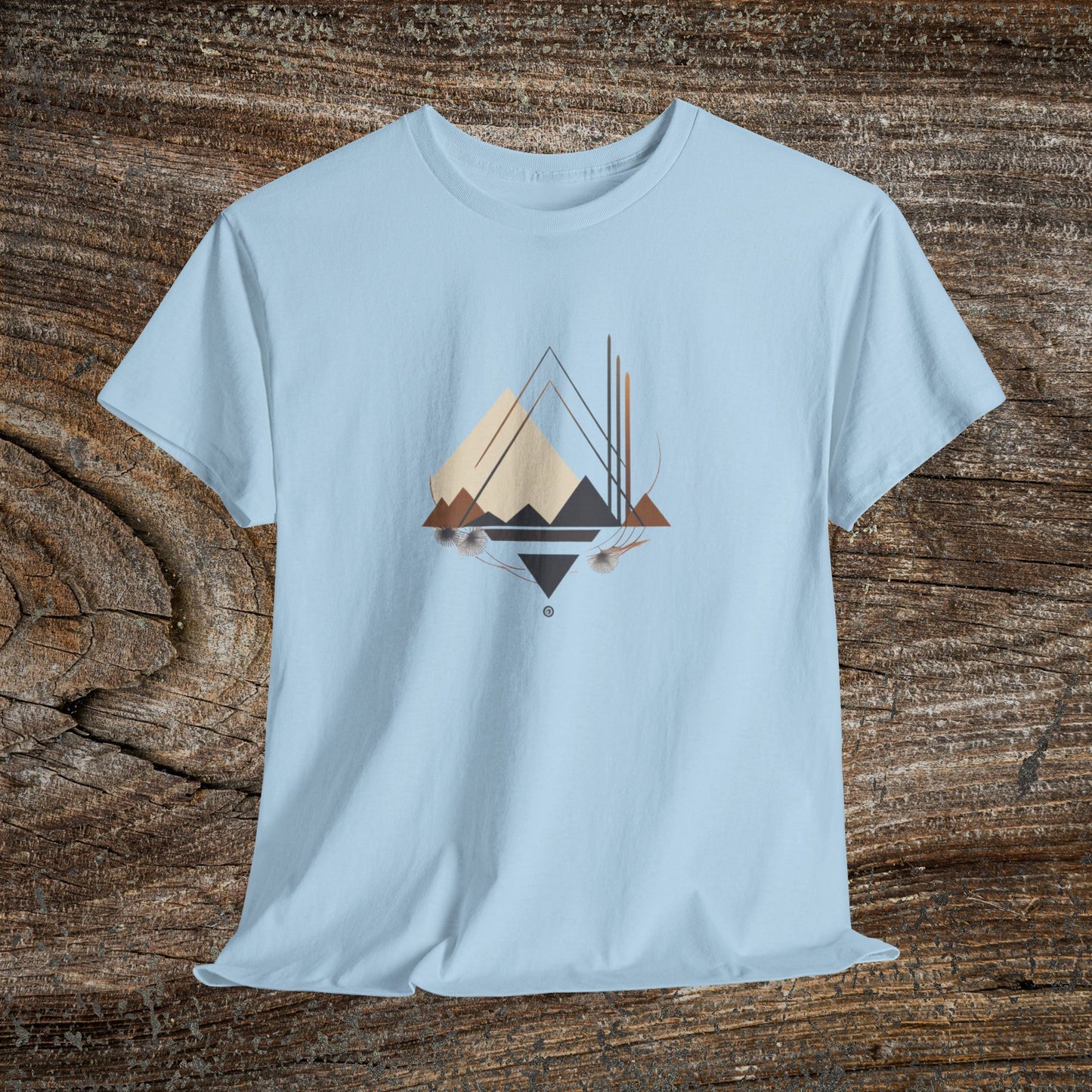 Retro Abstract Mountain Landscape T-Shirt