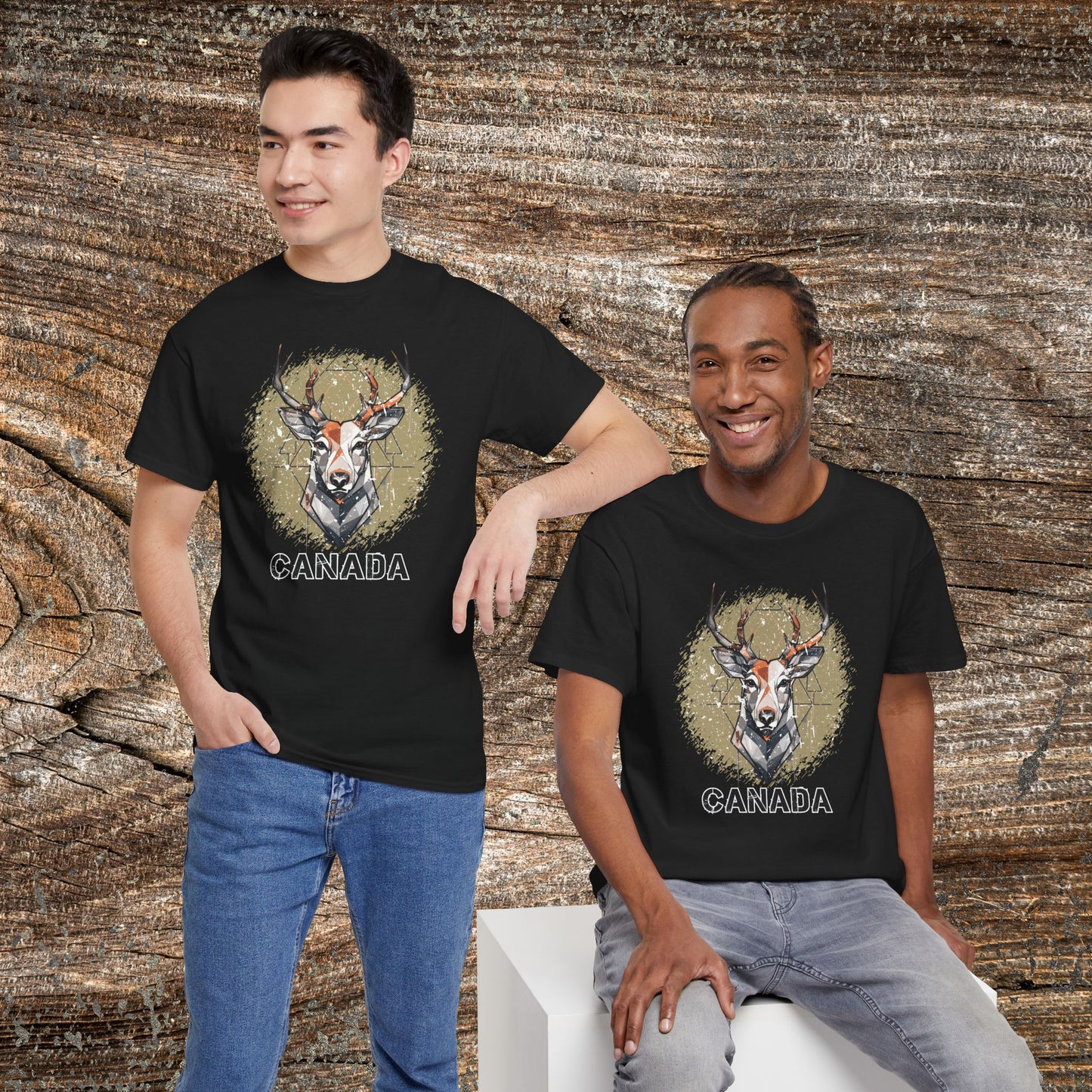 Rustic Grunge Canada Deer T-Shirt