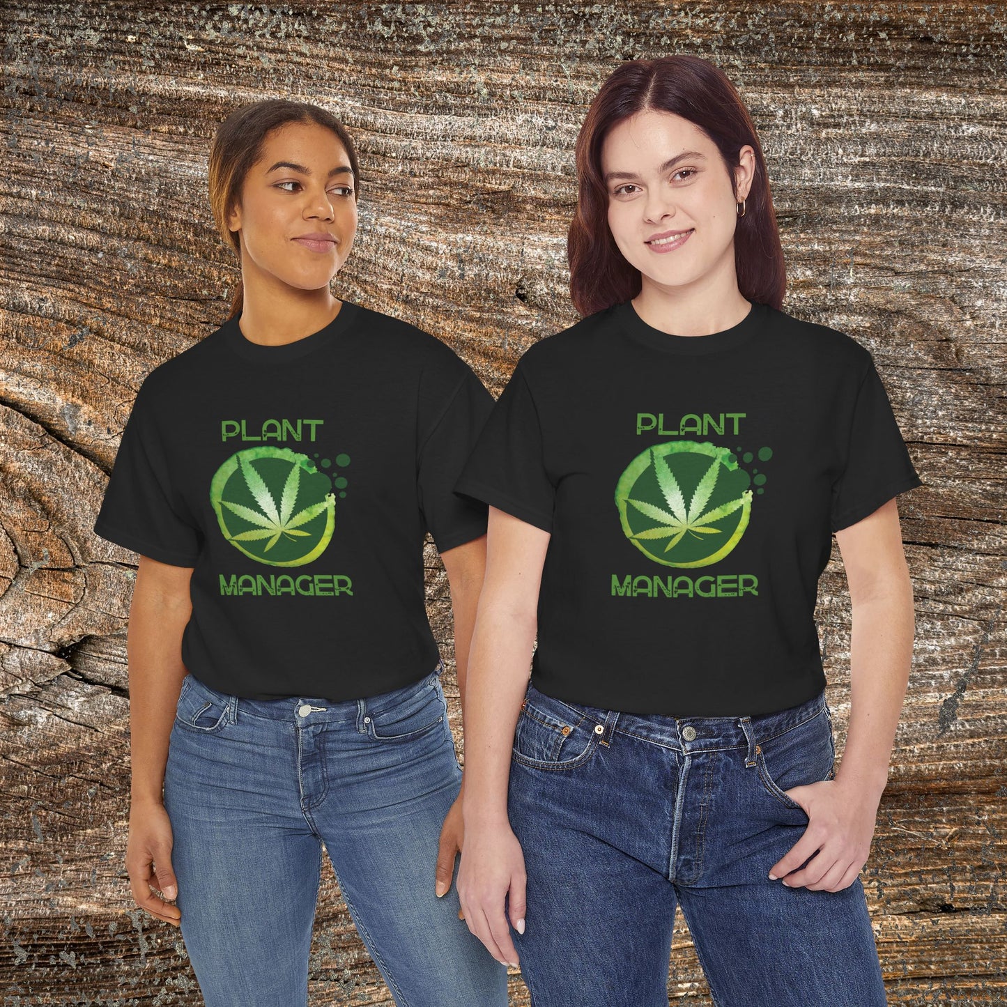 Grunge Weed 420 TShirt - "Plant Manager" - Retro Marijuana Stoner Gift