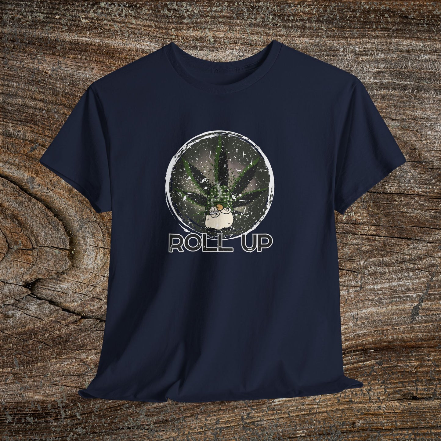 Grunge 'Roll Up' 420 T-Shirt — Retro Gnome Marijuana Stoner Tee