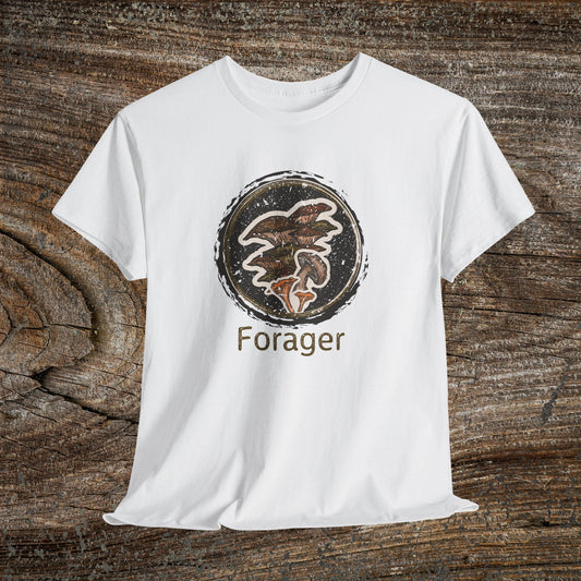 Foraging Mushroom Tee — Retro Grunge Forager Gift