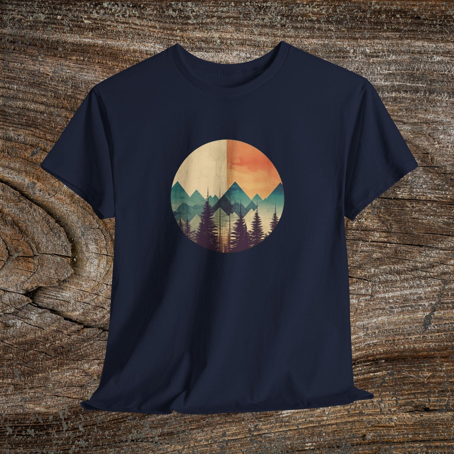 Vintage Mountain Landscape TShirt - Nature Lover Gift