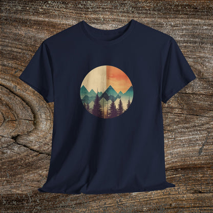Vintage Mountain Landscape TShirt - Nature Lover Gift