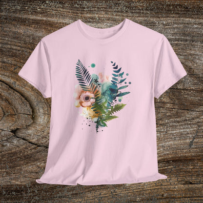Vintage Watercolour  Floral TShirt — Botanical Graphic T-Shirt