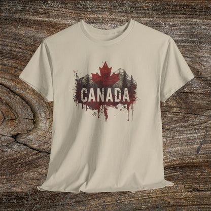 Grunge Canadian Landscape T-Shirt — Distressed Canada Tee