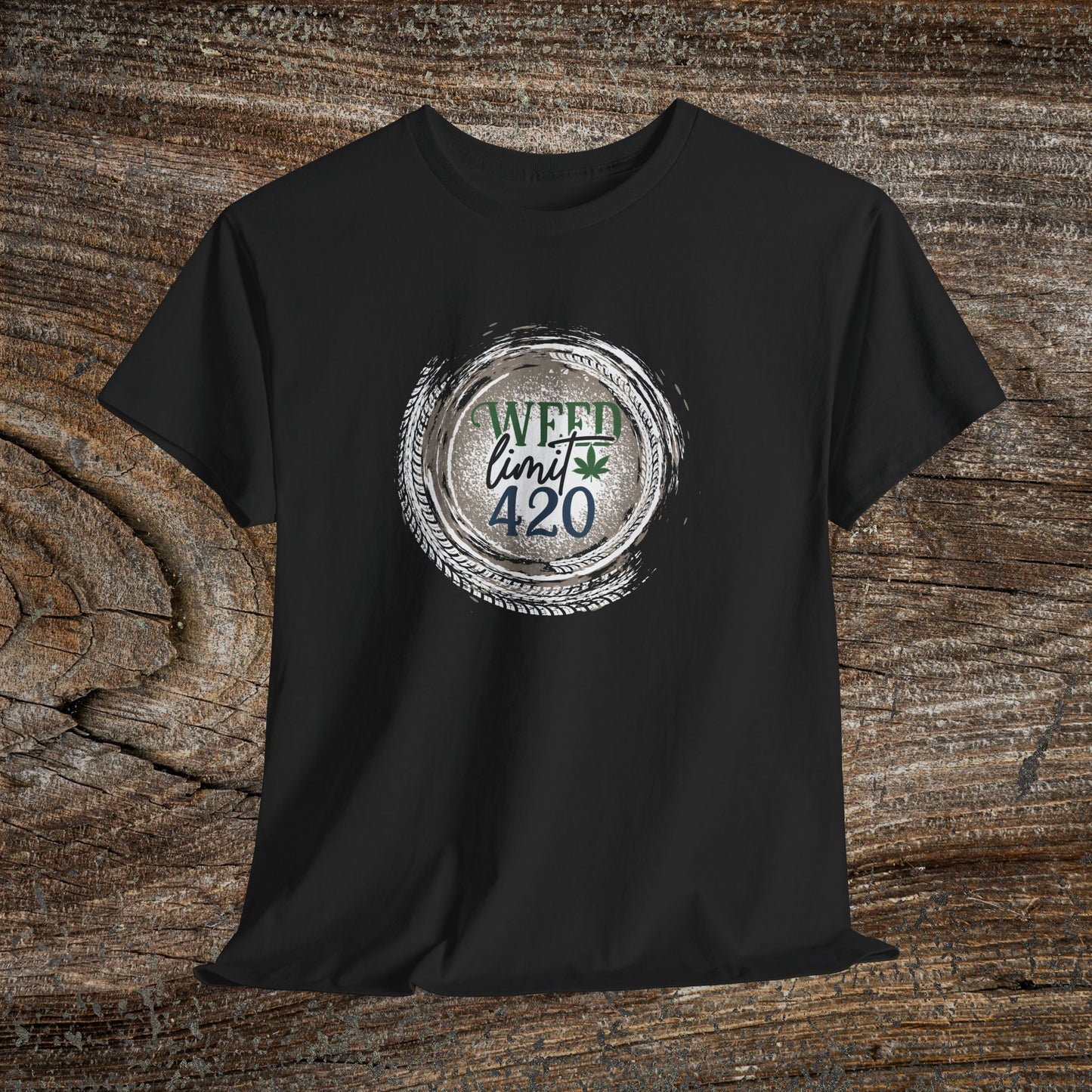 Grunge Weed 420 TShirt - "Weed Limit 420" - Retro Marijuana Stoner Gift