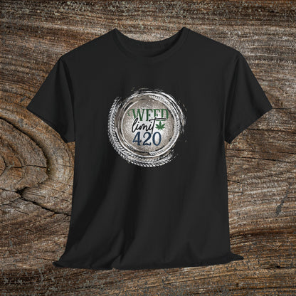 Grunge Weed 420 TShirt - "Weed Limit 420" - Retro Marijuana Stoner Gift