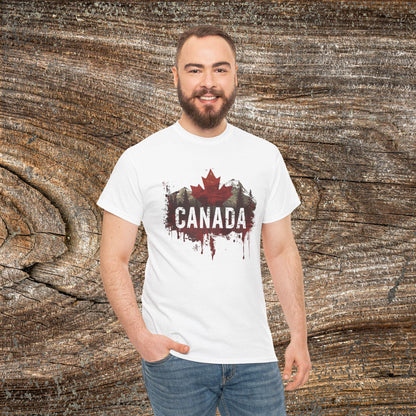 Grunge Canadian Landscape T-Shirt — Distressed Canada Tee