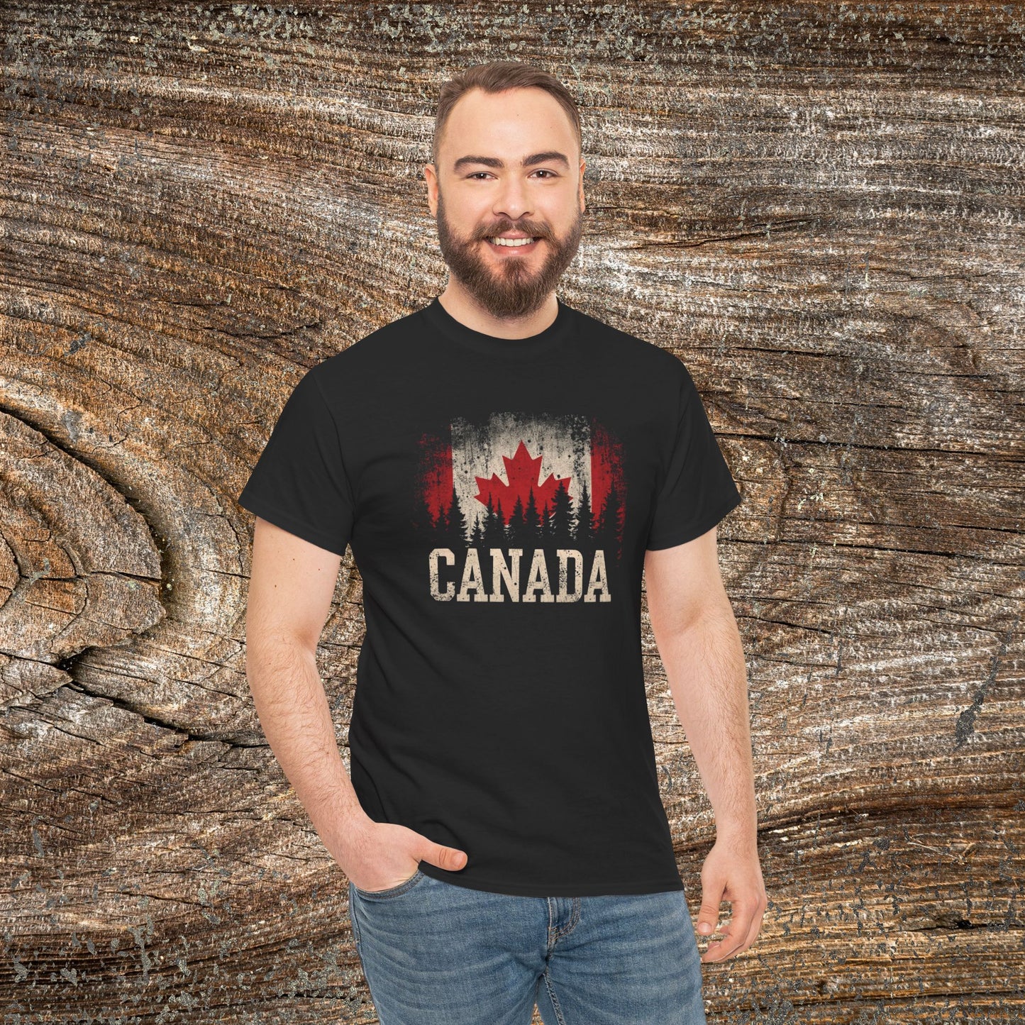 Grunge Canada T-Shirt — Vintage Maple Leaf Tee